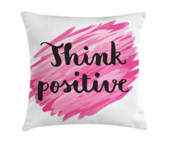 Text Pink Strokes Pillow Cover