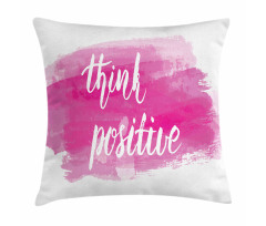 Calligraphy on Pink Pillow Cover