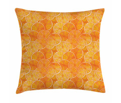 Round Slice of Oranges Pillow Cover