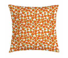 Organic Juicy Oranges Pillow Cover