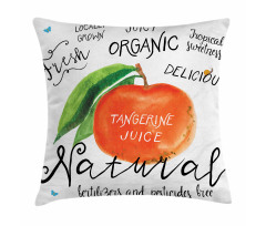 Watercolor Citrus Fruit Pillow Cover