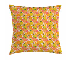 Fresh Tasty Citrus Fruit Pillow Cover