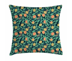 Citrus Leaf Botanical Art Pillow Cover