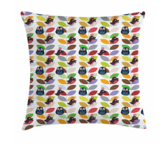 Abstract Vivid Birds Pillow Cover