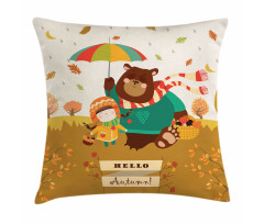 Hello Autumn Cartoon Pillow Cover