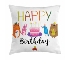 Cake Animal Friends Pillow Cover