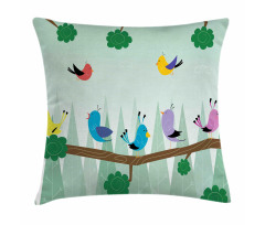 Birds on Branch Pillow Cover