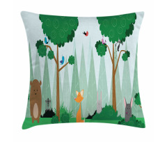 Woods Cartoon Pillow Cover