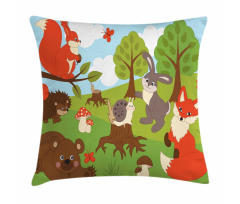 Woodland Fauna Pillow Cover