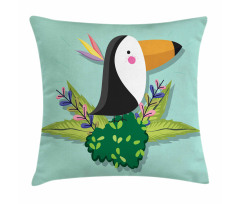 Tropic Tucan Bird Pillow Cover