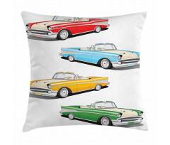 Roadsters Old Vintage Pillow Cover