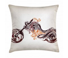 Curvy Floral Bike Pillow Cover