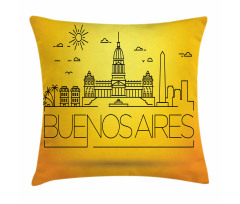 Buenos Aires Line Art Pillow Cover