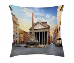 Pantheon Fountain in Rome Pillow Cover