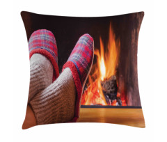 Cozy Socks and Slippers Pillow Cover