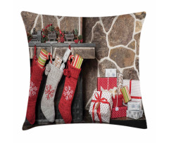 Stockings and Gift Boxes Pillow Cover