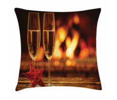 Romantic Champagne Glass Pillow Cover