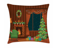 Cartoon Christmas Room Pillow Cover