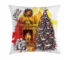 Christmas Sketch Pillow Cover