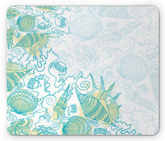 Repetitive Hand Drawn Shell Mouse Pad