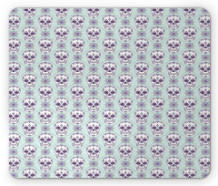 Floral Damask Skulls Mouse Pad