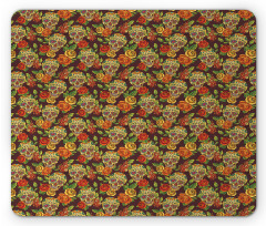 Diamond Flowers Leaves Mouse Pad