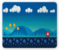 8-Bit Inspired Game Platform Mouse Pad