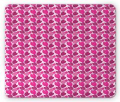 Pink Color Palette Leaves Mouse Pad