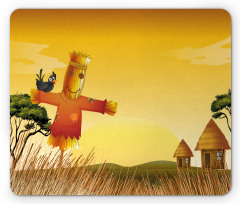 Farm Houses and Scarecrow Mouse Pad