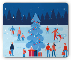 Christmas Scene Night Mouse Pad