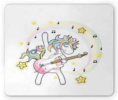 Music Star Pony with Guitar Mouse Pad