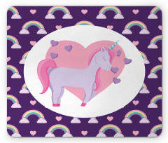 Pony Hearts Rainbows Mouse Pad