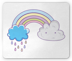 Raining Clouds Cartoon Art Mouse Pad