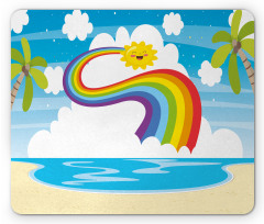 Cartoon Sun Holiday Mouse Pad