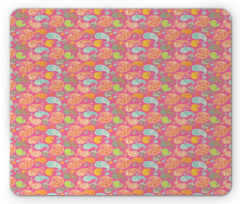 Colorful Eastern Floral Mouse Pad