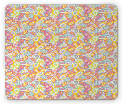 Colorful Ethnic Jumble Art Mouse Pad