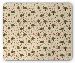 Woodland Animals in Nature Mouse Pad