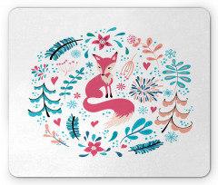 Fox Flowers and Floral Items Mouse Pad