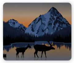 Mountain Deer by the Lake Mouse Pad