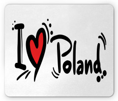 Proud Polish Bold Texting Mouse Pad