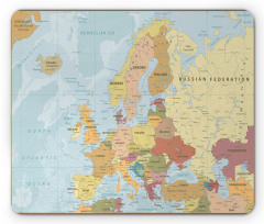 Scandinavian Region Mapping Mouse Pad