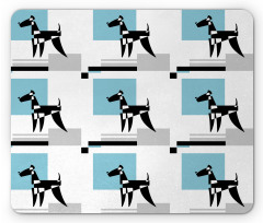 Simplistic Modern Terrier Mouse Pad