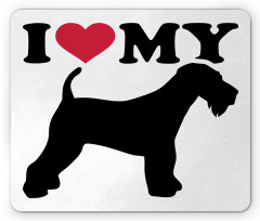 I Love My Terrier Dog Love Mouse Pad