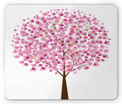 Simple Cherry Tree Blossom Mouse Pad