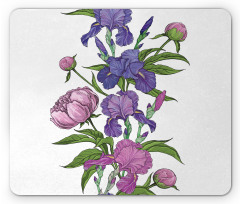 Naive Purple Flower Bouquet Mouse Pad