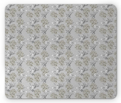 Pastel Nature Tones Flowers Mouse Pad