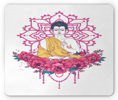 Meditation Floral Mandala Mouse Pad