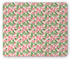 Pink Vintage Vintage Flower Mouse Pad