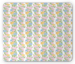 Pastel Tones Blossom Flowers Mouse Pad