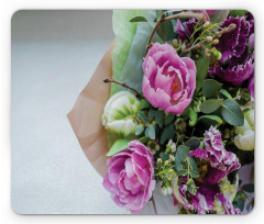 Delicate Floral Bouquet Photo Mouse Pad